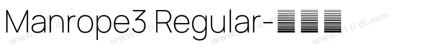 Manrope3 Regular字体转换